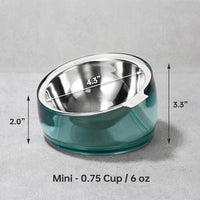 Felli Pet Oblik Acrylic Raised Dog Food Water Bowl Stainless Steel - Classic / Mini Pet - image 2