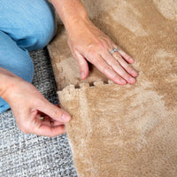 16 Carpet Squares Puzzle Mat 49" x 49" Baby Mat for Floor - Brown - image 4