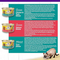 Wellness Complete Health Gravy & Minced Adult Wet Cat Food, Natural, Protein-Rich, Grain Free, 3 Ounce, 12 Pack, (Salmon, Tuna, and Chicken Variety Pack)