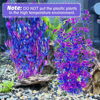 23" Tall Aquarium Plastic Plants - Purple（style C） - image 4