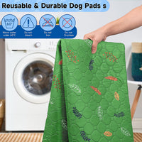 Washable Pee Pads for Dogs - Leaves - Green / 24x48 Inch (Pack of 2) - image 2