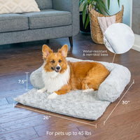Best Friends by Sheri Dog Blanket, Shag Faux Fur - Gray / 26" x 30" - image 3