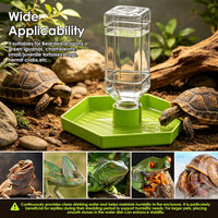 Reptile Water Dispenser Bowl for Bearded Dragon Tortoise – Essentials for Reptiles And Amphibians - Apple Green / L - image 3
