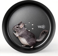 15" Aluminum Alloy Silent Chinchilla Exercise Wheel – Essentials for Small Pets - Black