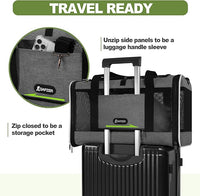 Cat Carrier 18x11x11 Top Load Soft Pet Travel Bag Over 15 lbs, Collapsible Small Dog Puppy Crate 10 Pounds, Small Animal Rabbit Kennel Carrying Case, Kitten Mesh Cage Medium Cat Under 25 Grey