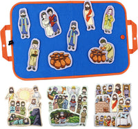 CHEFAN Noah's Ark Felt Board Bible Stories - Turns Water Into Wine & Other 3 Bible Stories Set