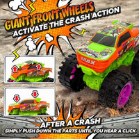 Team Power Exploding Monster Truck Toy with Explosive Crash Sounds - Orange - image 4