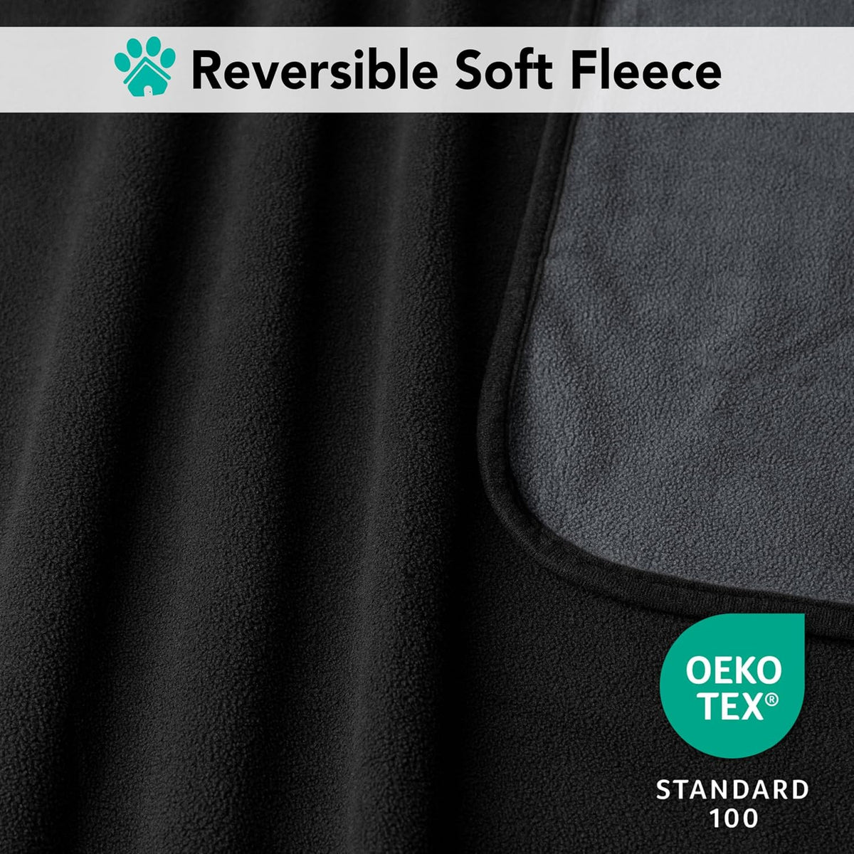 PetAmi Waterproof Dog Blanket, Leakproof Pee Proof Cat Blanket - Black/Gray / Medium (29x40) - image 3