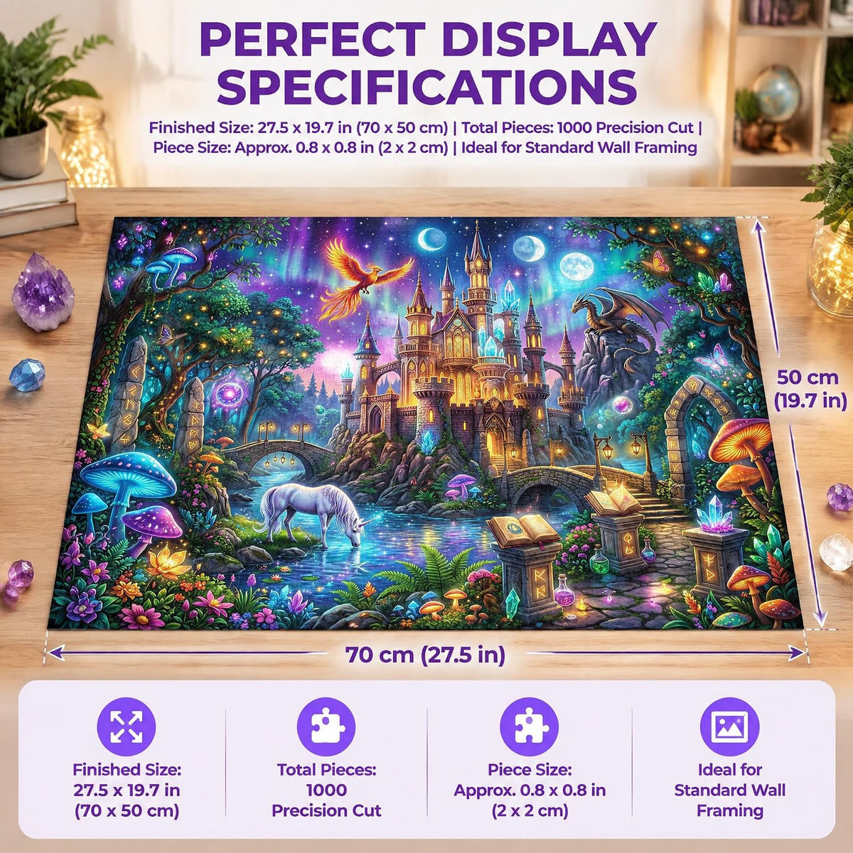Nattork Jigsaw Puzzle 1000 Pieces for Adults - Castle Night - image 2