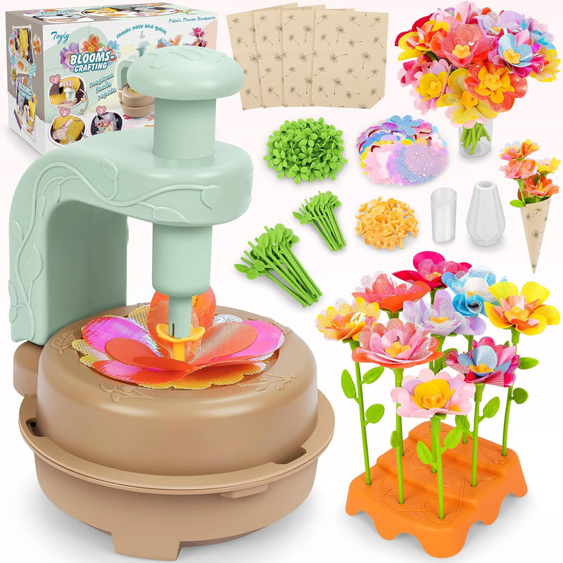 DIY Fabric Flower Bouquet Craft Kit - Yellow-green Set