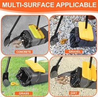 LANNEY Pooper Scooper - 46" Long Adjustable Handle Dog Pooper Scooper, Swivel Bin, Rake and 35 Waste Bag, Heavy Duty Poop Scooper for Large Medium Small Yard Dog Pet