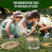 Montessori Mama kids bug catching kit with bug habitat, net and magnifying glass - view 4