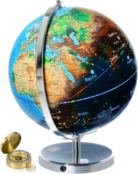 Get Life Basics 13” Illuminated Constellation World Globe for Kids