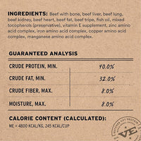 Vital Essentials Freeze-Dried Raw Beef Meal or Mixer Dog Food Crunchy Mini Nibs, 14 oz