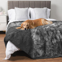 PetAmi Waterproof Dog Blanket for Couch Protector Pet Throw - Tie-dye Grey / Queen (90x90)
