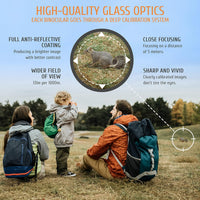 BeBison Binoculars for Kids, 8x21 High Resolution Real Optics - Orange - image 4