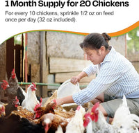SeaBuck 7 Chicken & Bird Supplement with Sea Buckthorn to Improve Egg Quality (1-Month Supply for 20 Chickens) – Earlier Laying, Egg Production Booster & Higher Quality Eggs
