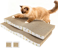 PatiencET Cat Scratch Pad with Box - Waved - 2 Pack