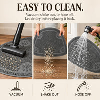 Small Cat Litter Trap Mat, Waterproof, Non-Slip, Washable - Gray / 23.5"L x 14.5"W - image 2
