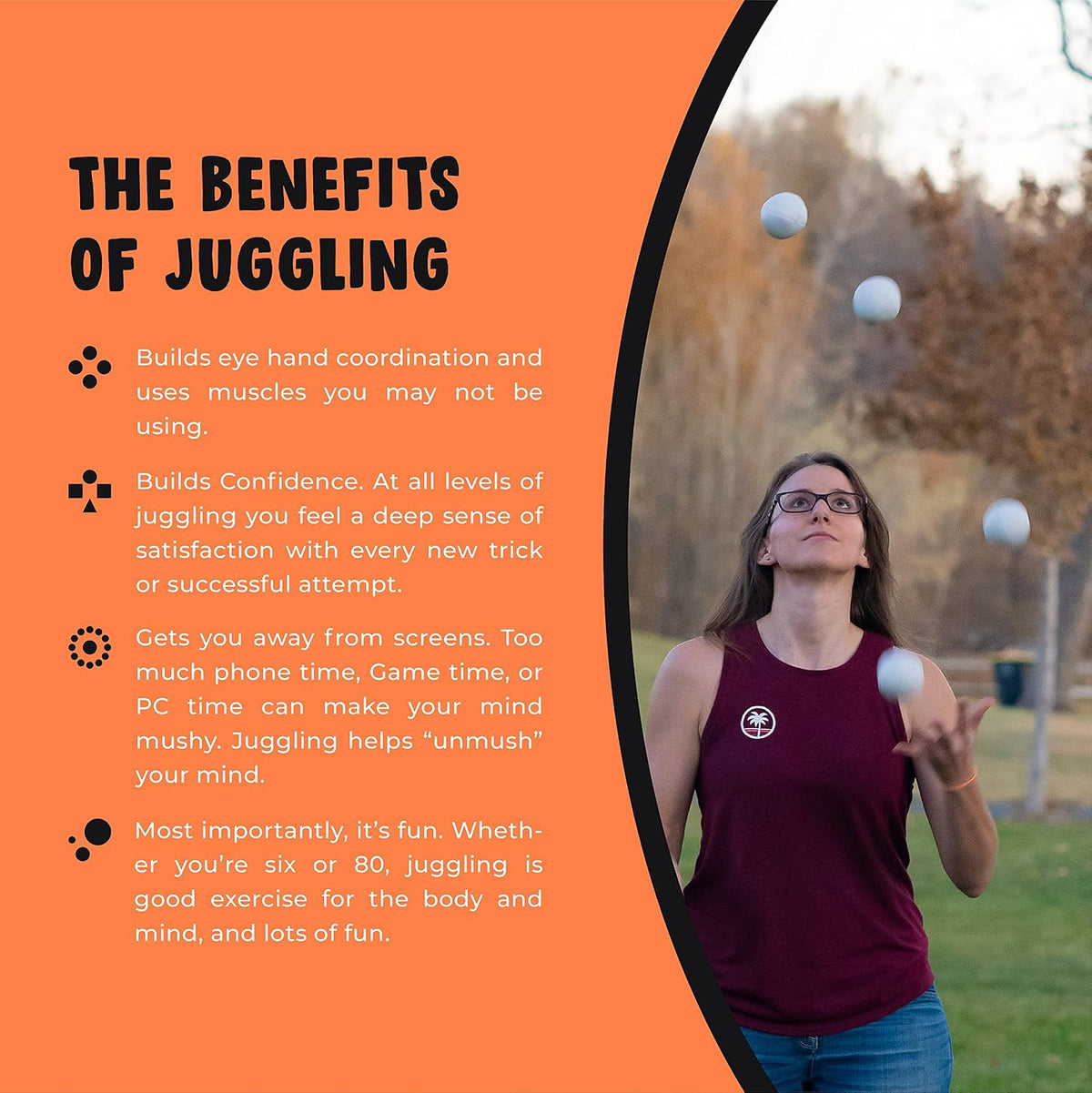Zeekio Lunar set of 3 UV reactive six-panel juggling balls - view 13