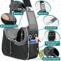 PetAmi Dog Sling Carrier for Small Dog - Black - image 3