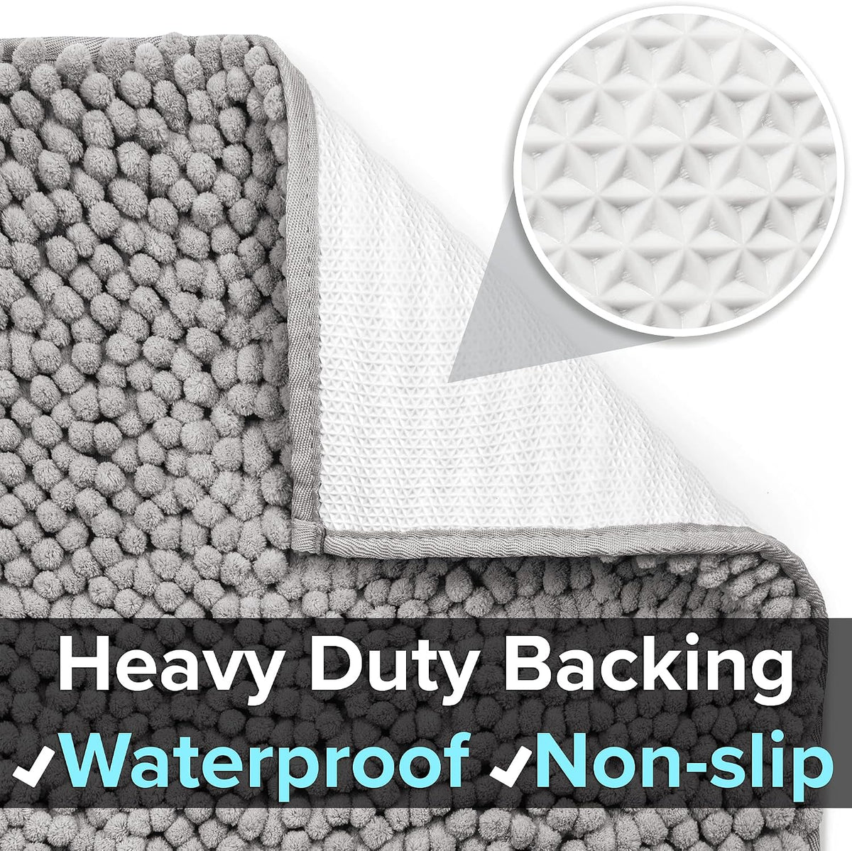 CatGuru Cat Litter Mat, Waterproof Litter Box Mat - Gray/ Heavy-Duty / Medium - image 3