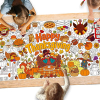 Halloween Activity Poster, Halloween Tablecloth for Kids - Colour