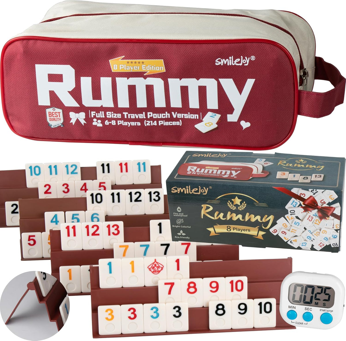 Smilejoy Mini Rummy Cube Game - Large (6-8 player)