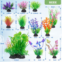 Ameliade 11 Pieces Aquarium Artificial Plastic Plants Fish Tank - image 2