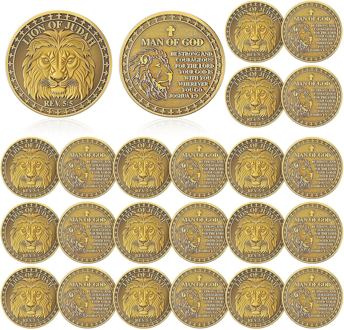 Siifert Rooted in Christ Christian coins in antique bronze zinc alloy with tree design - view 2