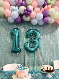 Number Balloons 1st Birthday Decorations - Light Blue / Number 2 - image 2