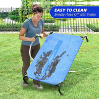 Simple Trending Raised Dog Bed for Large Dogs, Waterproof XL Dog Cot, Outdoor Cooling Elevated Pet Bed Load 200lb, 47.75" x 30.5", Blue