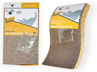 OurPet's Straight and Narrow Single Wide Reversible Cat Scratcher – Essentials for Cats - Far-N-Wide & The Wave / Pack of 2