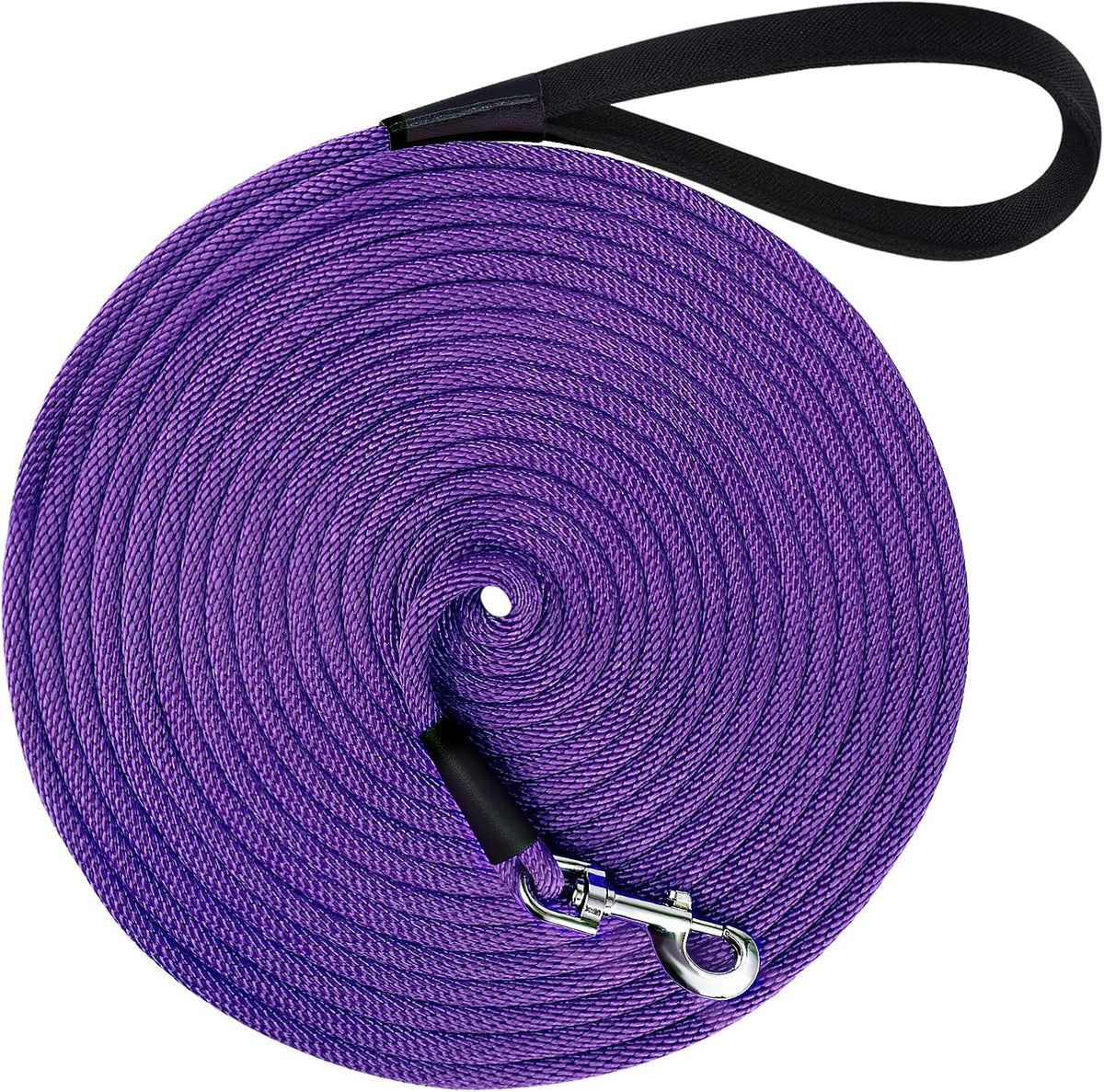 Check Cord Dog Leash Long Lead Obedience Recall Training Tracking - Purple / 3/8 inch * 50foot - image 4