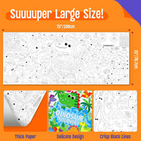 SpriteGru jumbo Halloween coloring poster with ghosts, pumpkins and witches - view 14