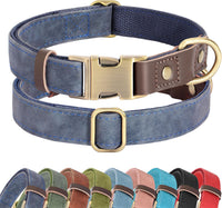 PU Leather Dog Collar for Small Dogs Puppy, Soft Lining, Green S – Essentials for Dogs - Blue / S: Neck 11-15", Width ⅝"