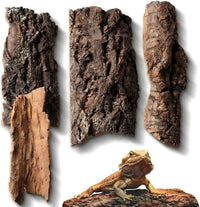 4pcs Reptile Bark Decor Wood, Natural Cork Bark