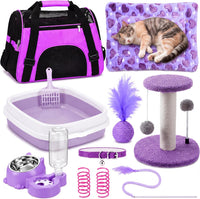 Eccliy 10 Pcs Kitten Starter Kit for Indoor - Cute / Medium / Purple