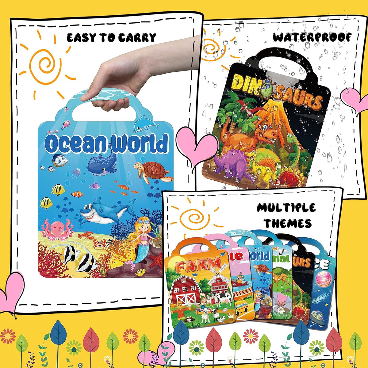 Kalysky 3 pack Halloween reusable sticker books for toddlers with handles - view 22