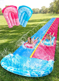 JOYIN 22.5ft Water Slides and 2 Bodyboards - Blue, Pink / 32.5ft