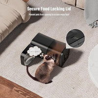 Espelho Automatic Cat Feeder- 4L Timed Cat Food Dispenser 1-6 Meals Control for Cat and Small Dog- Auto Pet Feeder with Desiccant Bag Keep Fresh for Reliable Easy Set Up and Clean- Voice Recorder