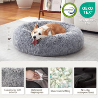 Donut Dog Bed Medium Size Dog, Round Cat Beds for Small Dogs – Essentials for Dogs - Grey / 30"L x 30"W x 8"Th - image 2