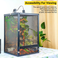 RunDuck Foldable Reptile Terrarium Kit 33 Gallon 26"x17"x17" – Essentials for Reptiles And Amphibians - Black / 26"x17"x17" - image 3