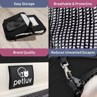 Cat & Dog Pet Carrier, Fits 2 Cats or Medium Dog Comfortably - Black / Large - image 4