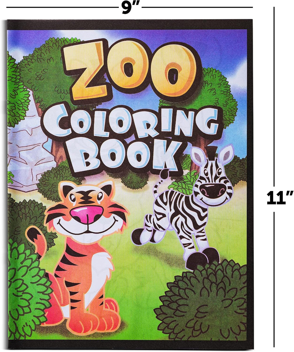 Bedwina zoo animal coloring books for kids, 18 pack of 9 x 11 inch books - view 2