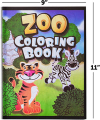 Bedwina zoo animal coloring books for kids, 18 pack of 9 x 11 inch books - view 2