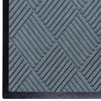 WaterHog Diamond | Commercial-Grade Entrance Mat with Rubber Border – Indoor/Outdoor, Quick Drying, Stain Resistant Door Mat (Bluestone, 4' x 10')