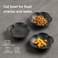 Mecaikru Ceramic Cat Food Bowls - black / 4.72in / classic - image 4
