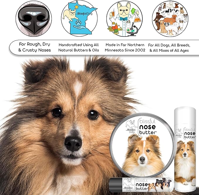 The Blissful Dog Shetland Sheepdog Unscented Nose Butter, 4-Ounce