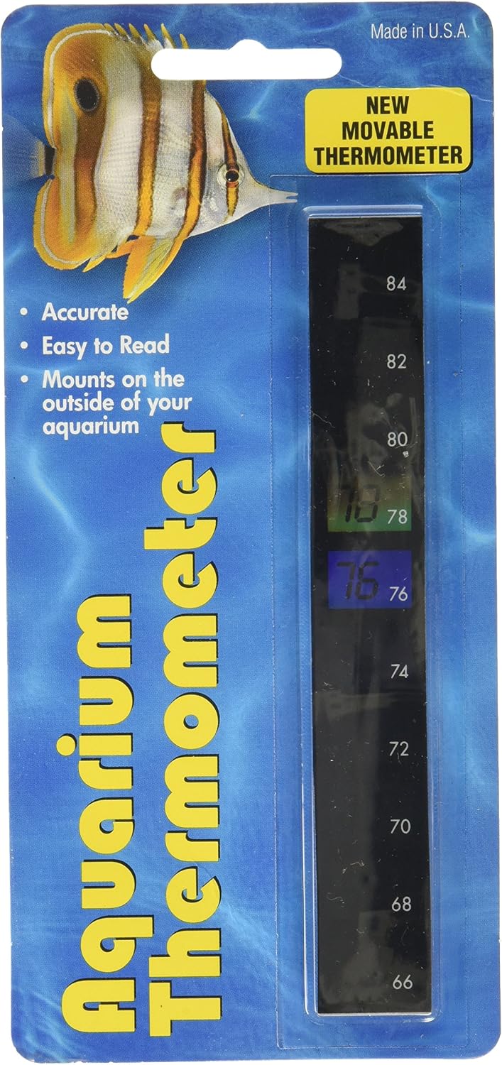 LLC 43330972: Liquid Crystal Aquarium Thermometer Vertical – Essentials for Fish